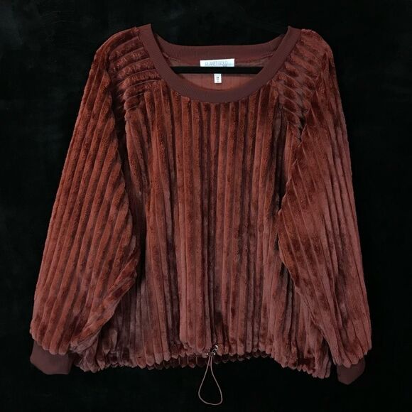 Nordstrom Planet Gold Luxurious Sweater, pull tie bottom to adjust length NWT 3X - Picture 2 of 11